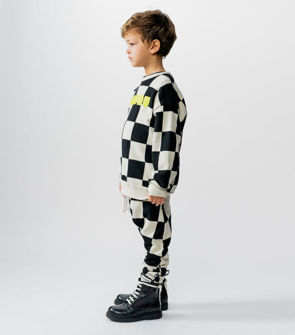 Nununu Checkmate Baggy Pants Smokey Natural