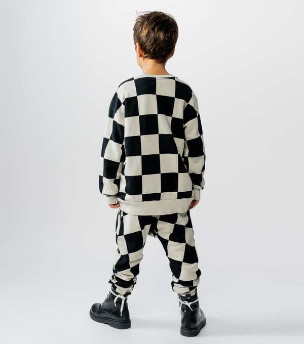 Nununu Checkmate Baggy Pants Smokey Natural