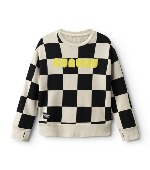 Nununu Checkmate Sweatshirt Smokey Natural