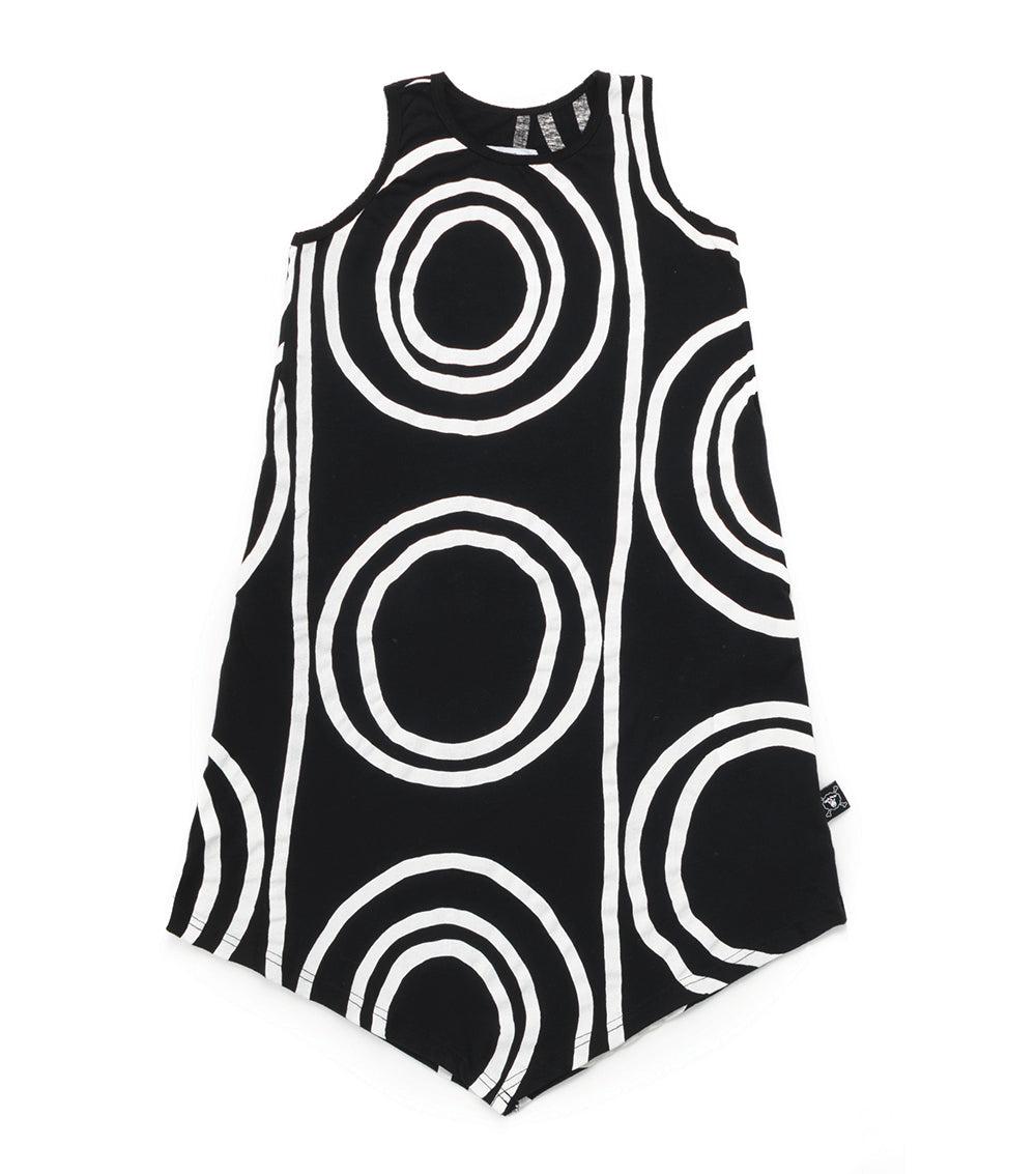 nununu circle tank top dress black