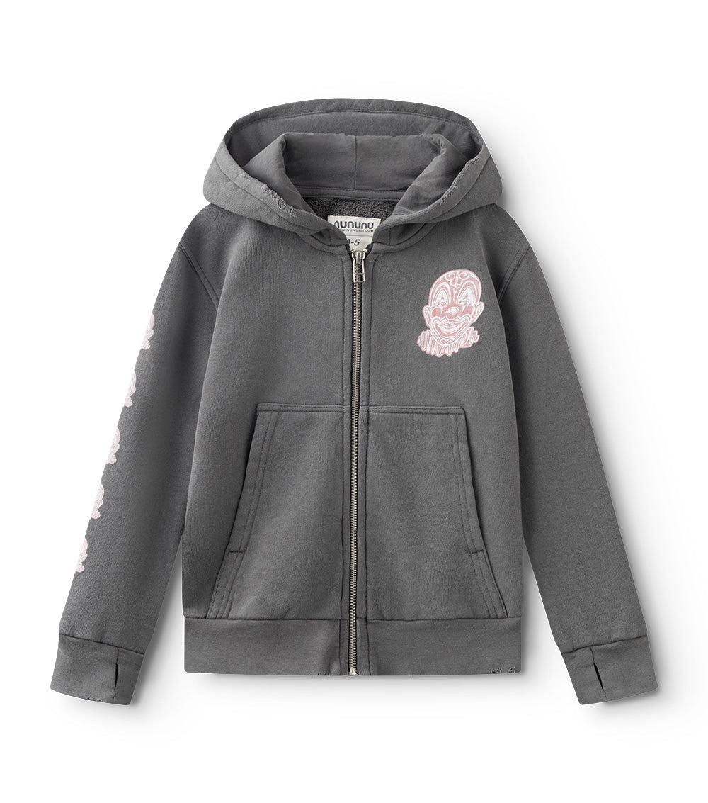 nununu clown zip hoodie
