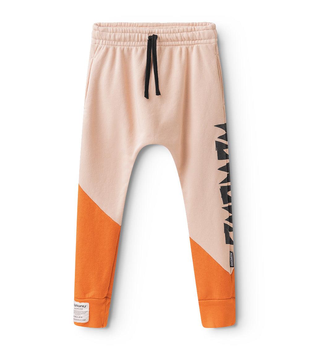 nununu colorblock nununu baggy pants nude