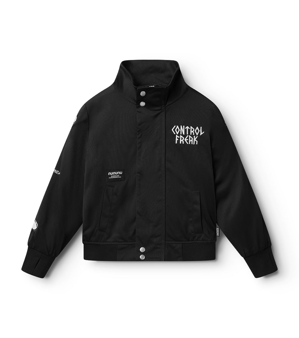 nununu control freak bomber jacket black