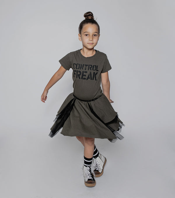 Nununu Control Freak Layered Dress Black