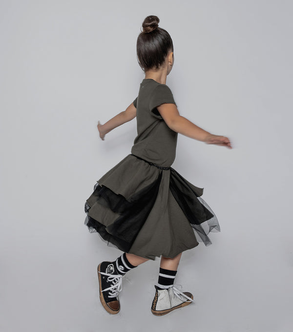 Nununu Control Freak Layered Dress Black