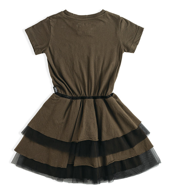 Nununu Control Freak Layered Dress Olive