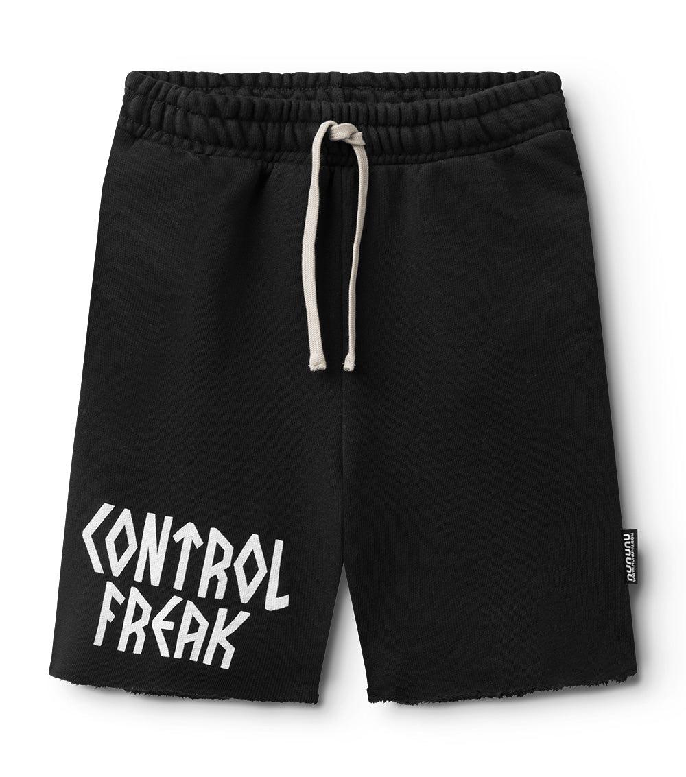 nununu control freak sweatshorts black