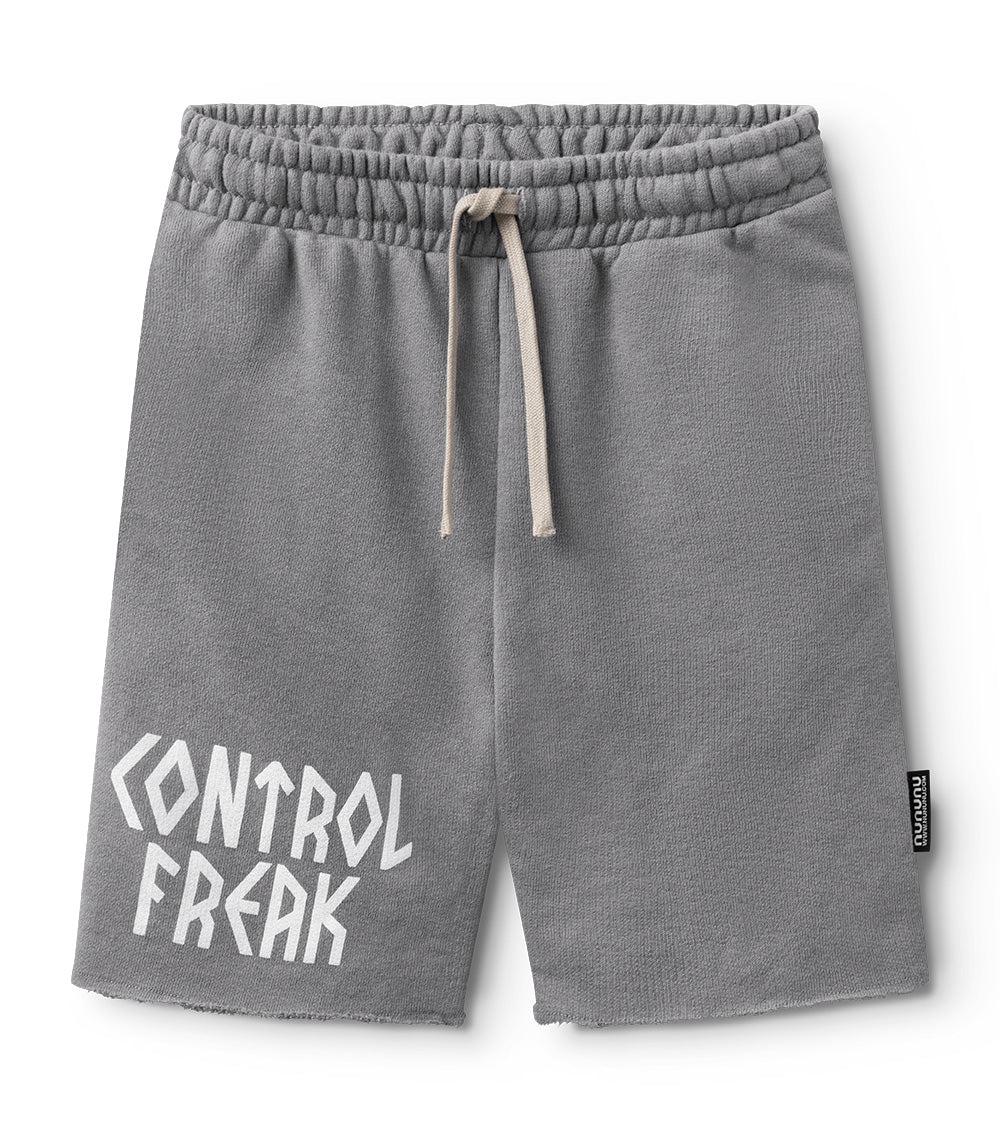 nununu control freak sweatshorts concrete