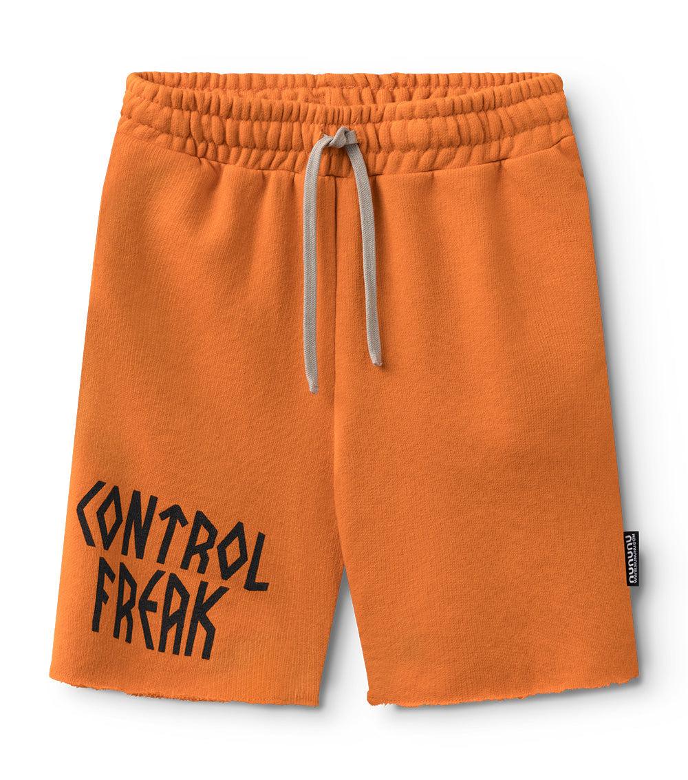 nununu control freak sweatshorts orange sun