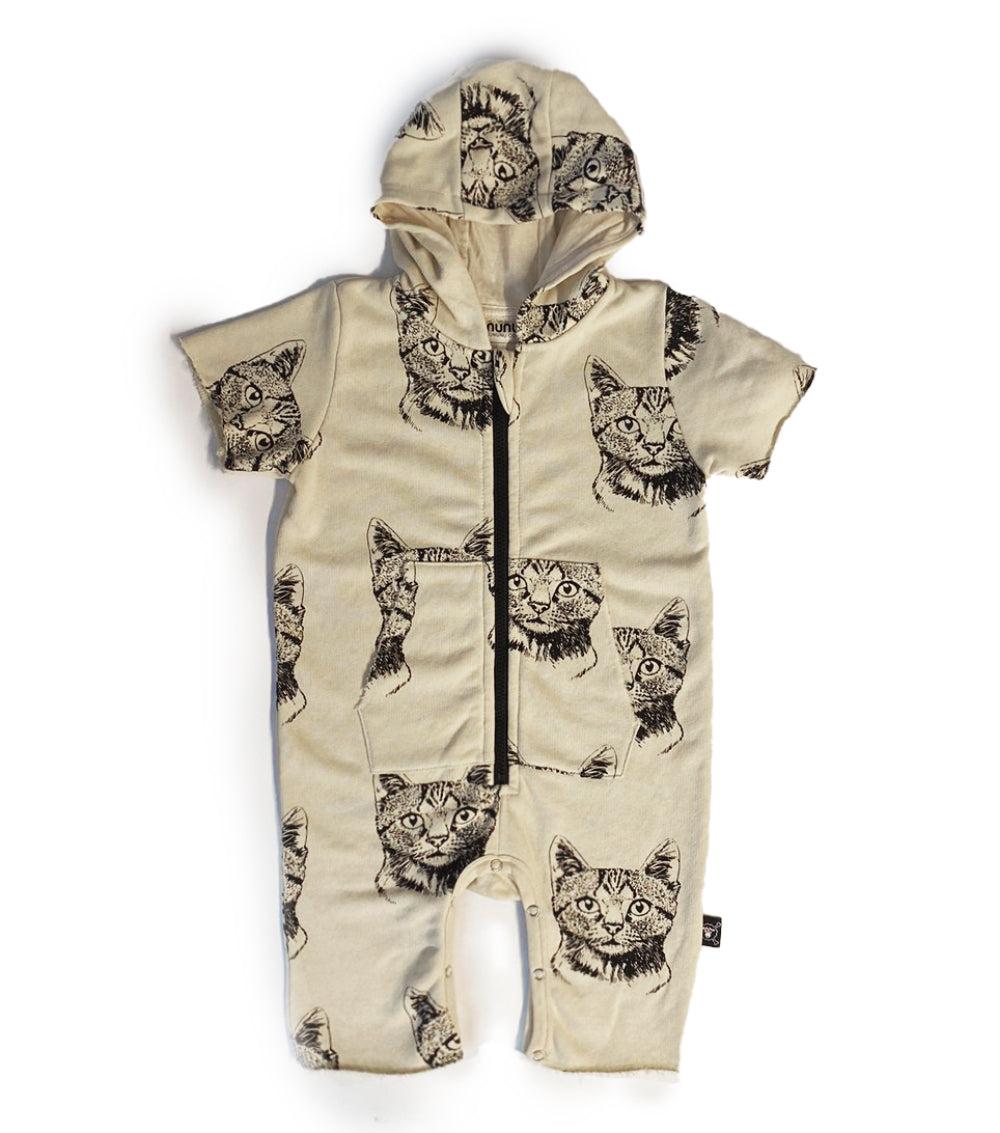 nununu cool cat hooded overall