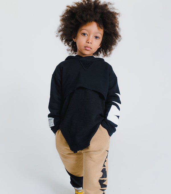 Nununu Cropped Hi-lo Hoodie Black