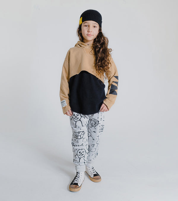 Nununu Cropped Hi-lo Hoodie Mocha