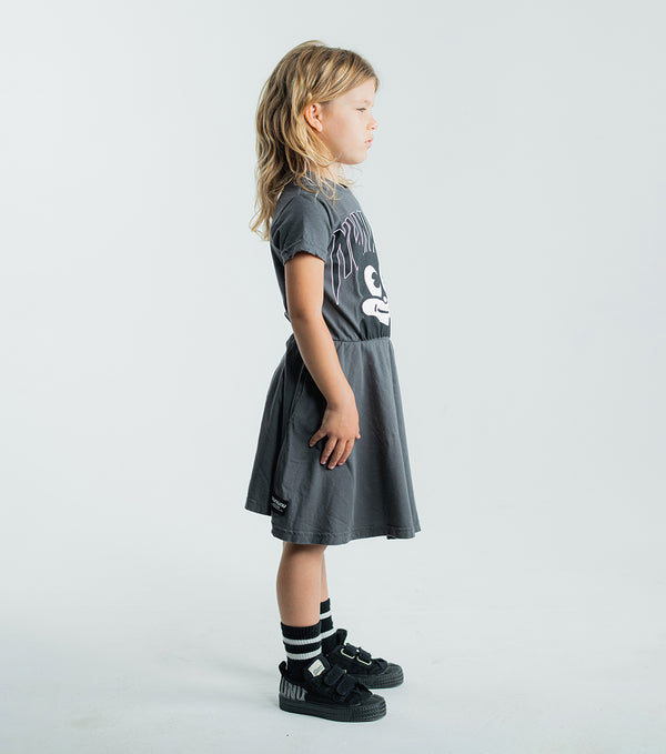 Nununu Curious Much? T Dress Graphite