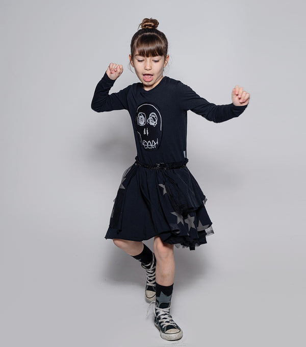 Nununu Dazed Skull Layered Dress