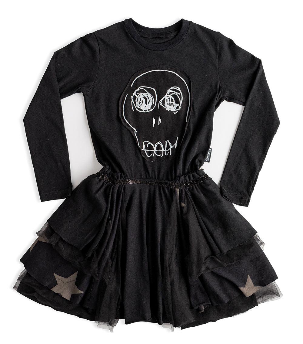 nununu dazed skull layered dress