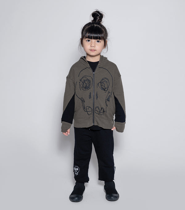 Nununu Dazed Skull Zip Hoodie