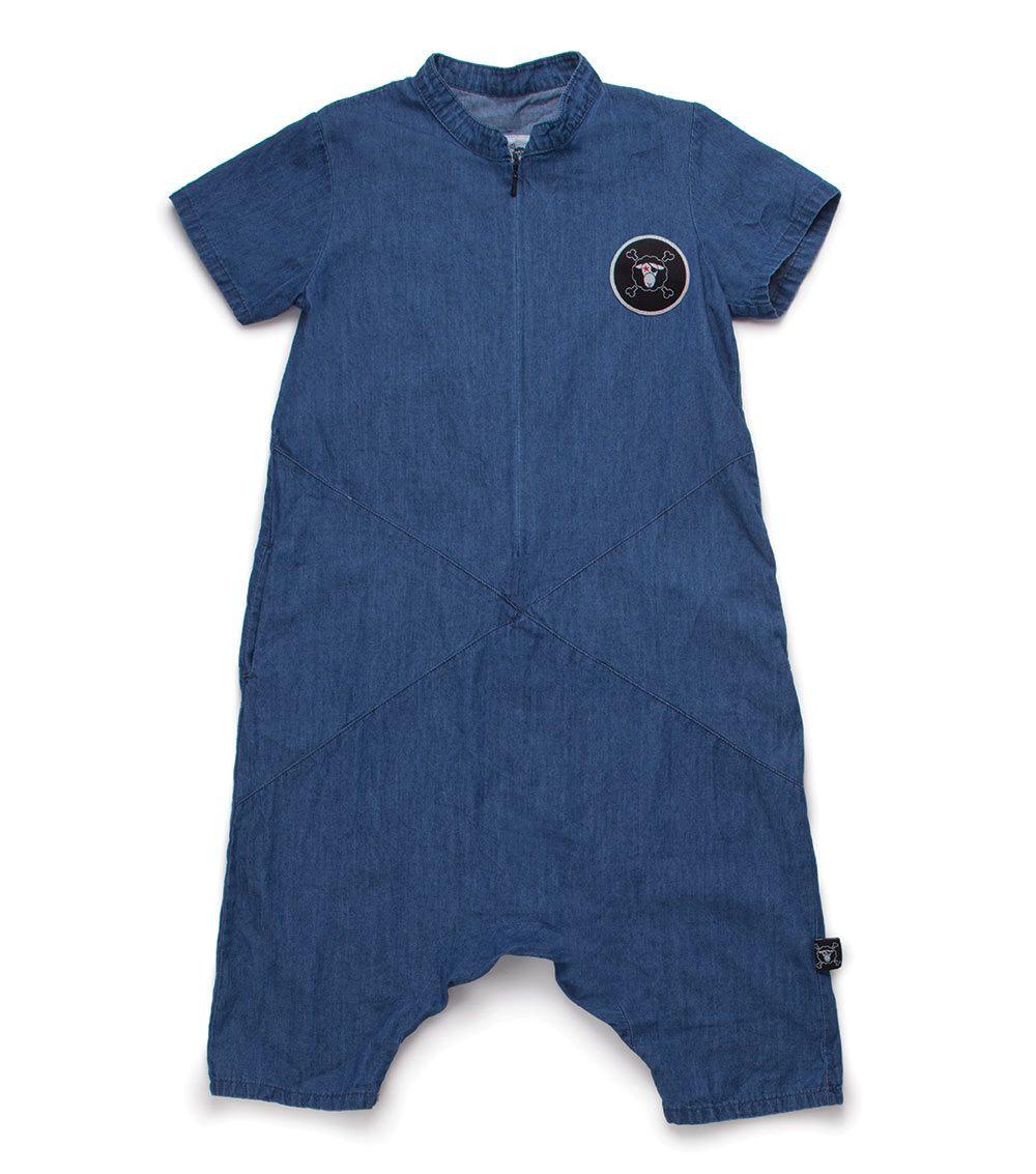 nununu divided denim overall denim