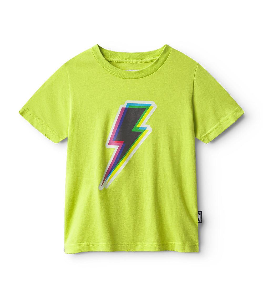 nununu dizzy bolt t-shirt hot lime