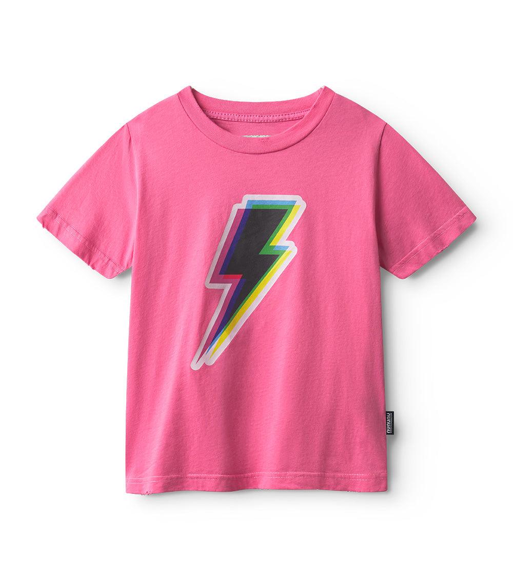 nununu dizzy bolt t-shirt hot pink