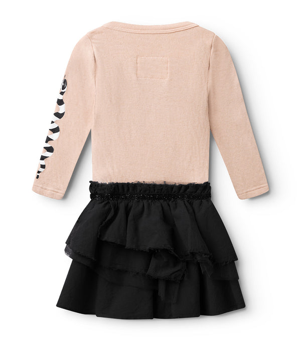 Nununu Dizzy Skull Onesie Skirt Nude