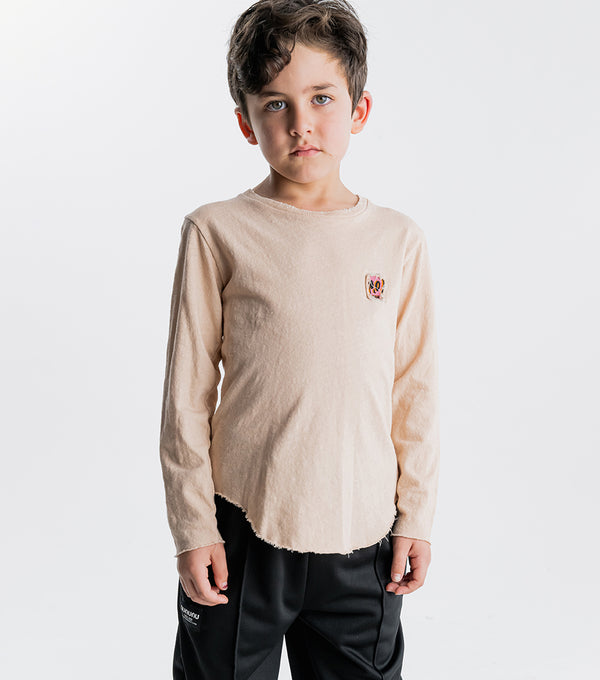 Nununu Dizzy Skull Patch Shirt Nude