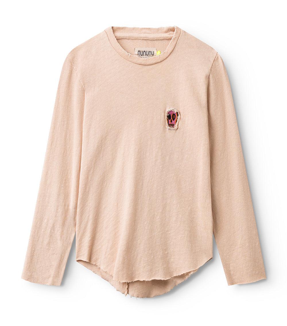 nununu dizzy skull patch shirt nude