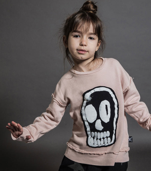 Nununu Dizzy Skull Sweatshirt Powder Pink