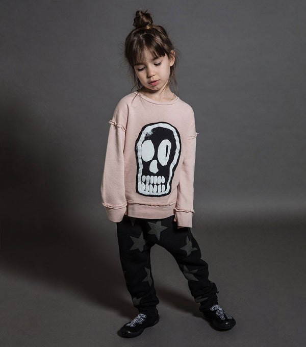 Nununu Dizzy Skull Sweatshirt Powder Pink