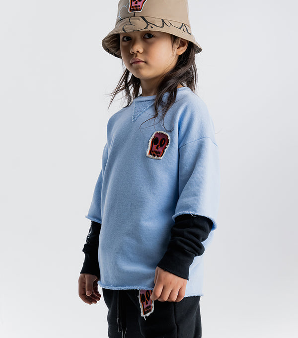 Nununu Dizzy Skull Towfer Sweatshirt Black