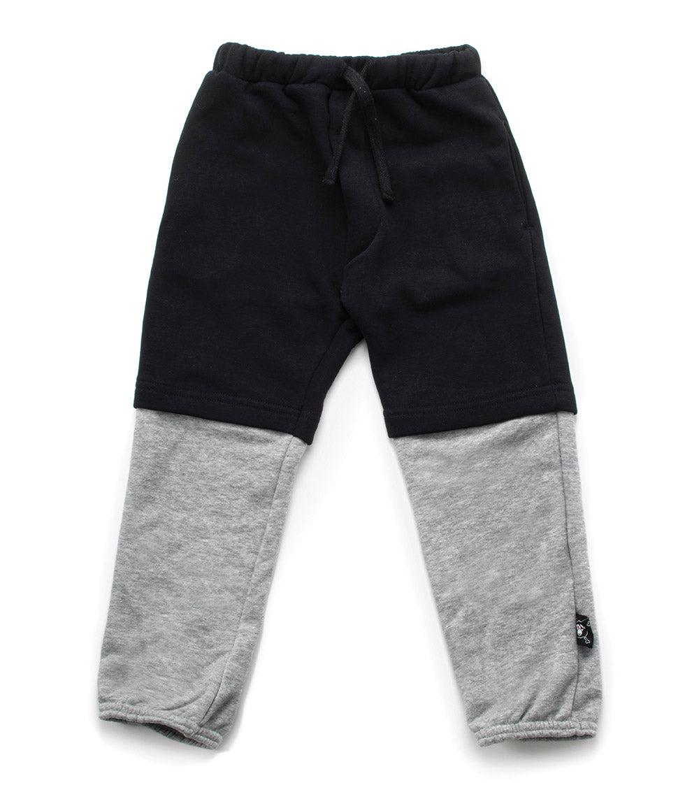 nununu double sweatpants black/heather grey