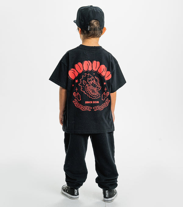 Nununu Dragon Sweatpants Washed Black