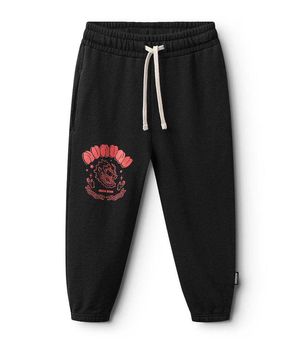 nununu dragon sweatpants washed black
