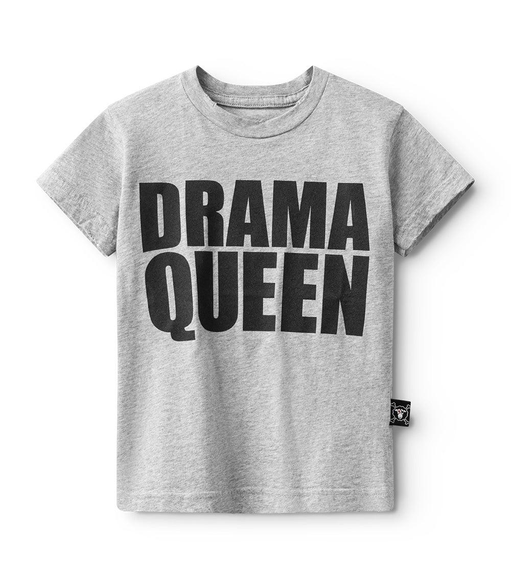 nununu drama queen t-shirt heather grey