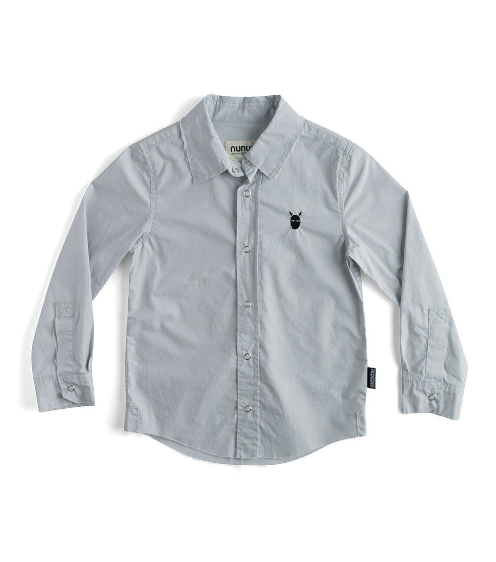 nununu dress up shirt ice grey
