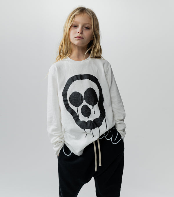 Nununu Droopy Skull Shirt White
