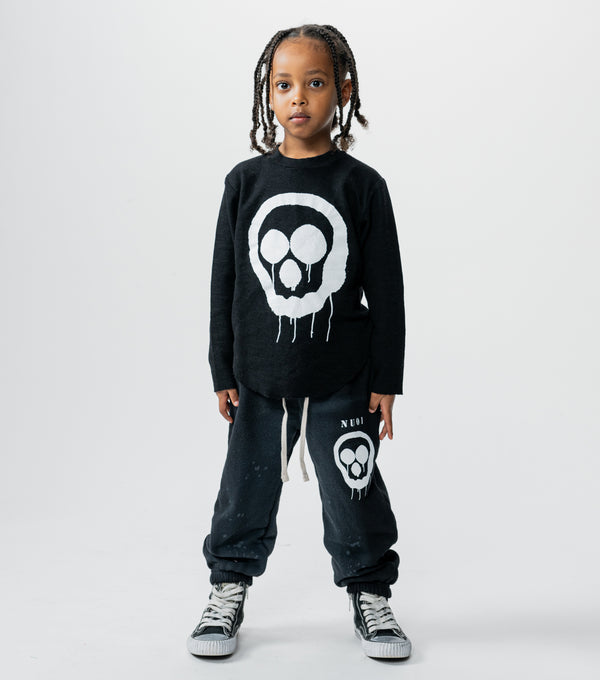 Nununu Droopy Skull Sweatpants Black