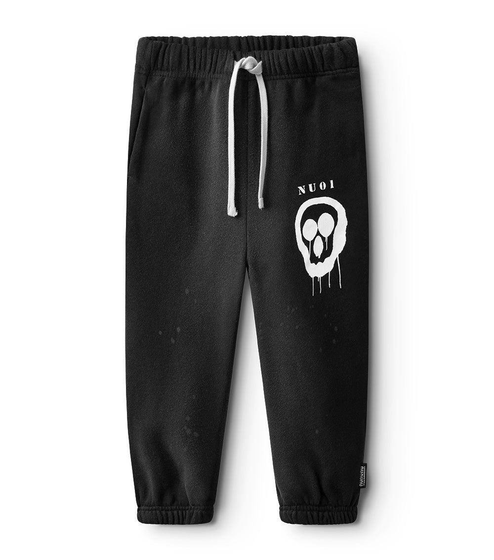 nununu droopy skull sweatpants black