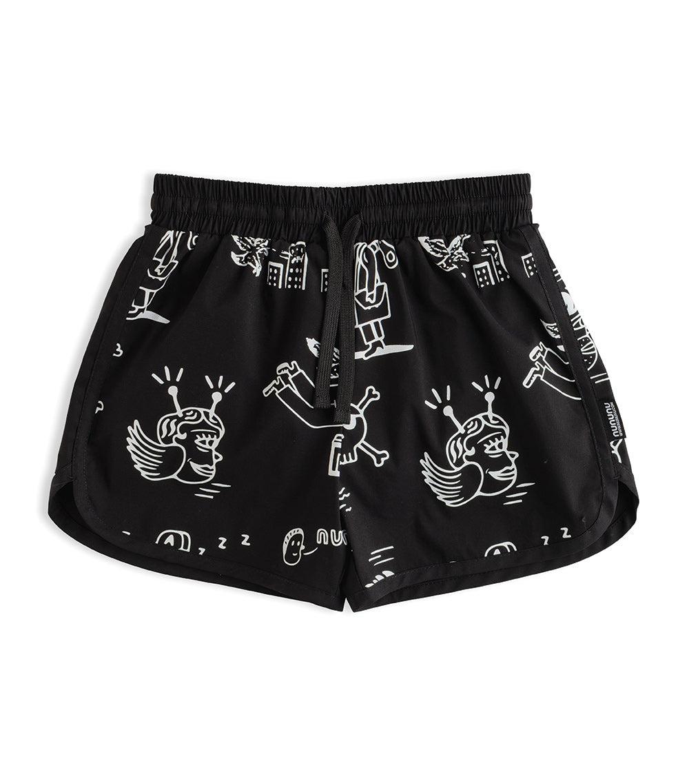 nununu en route surf trunks black