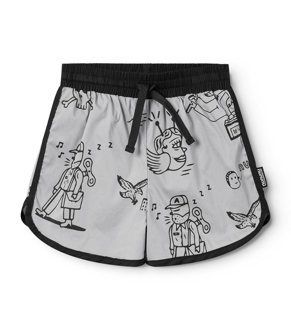 nununu en route surf trunks ice grey