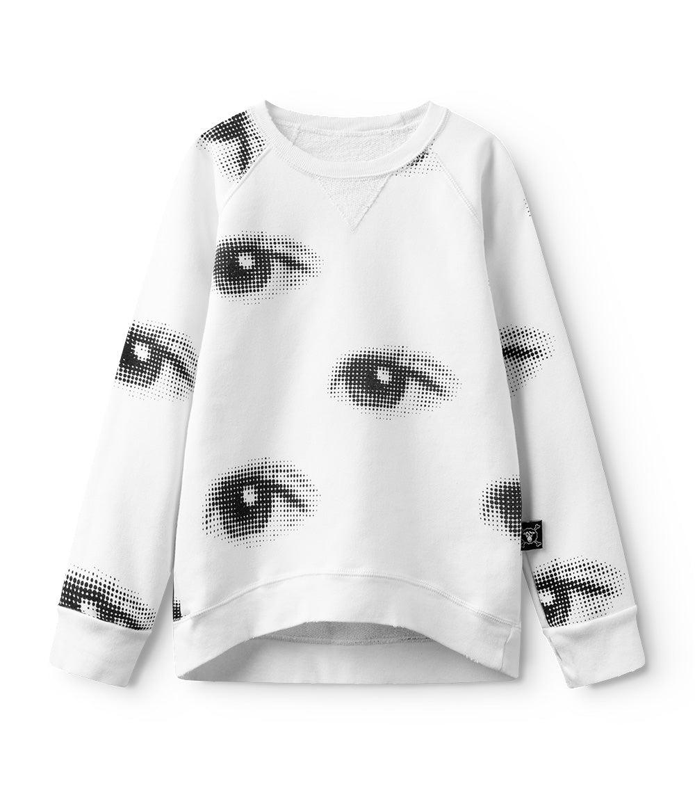 nununu eye sweatshirt white