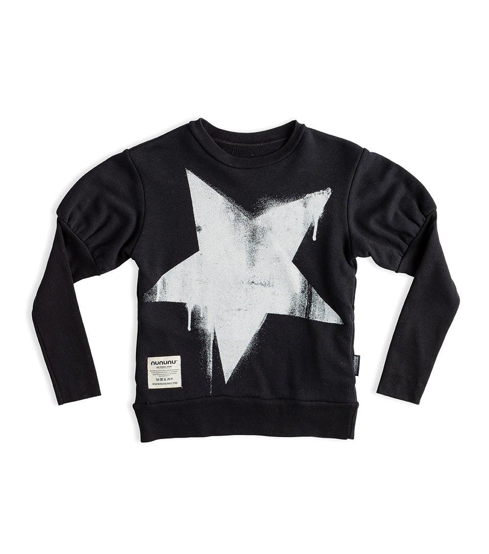nununu falling star magic sweatshirt black
