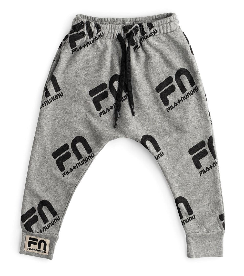 nununu fn baggy pants heather grey