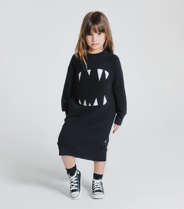 Nununu Fuzzy Roar A Dress Ice Grey