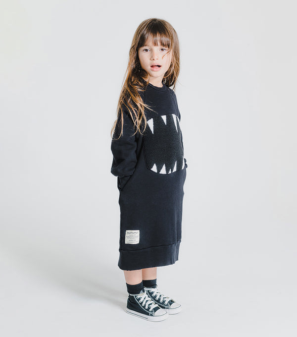 Nununu Fuzzy Roar A Dress Ice Grey