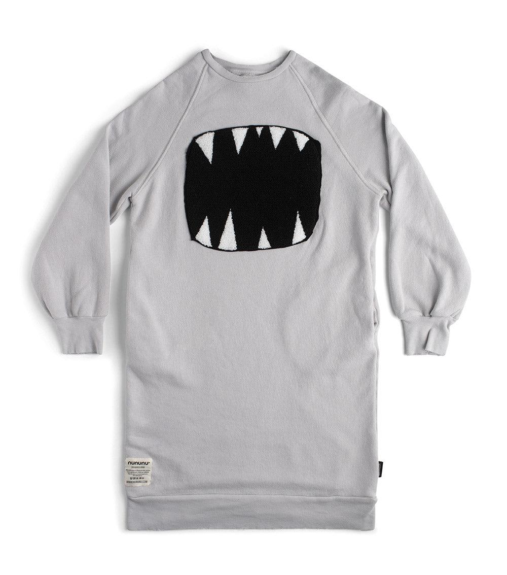 nununu fuzzy roar a dress ice grey