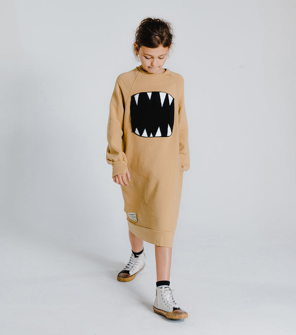 Nununu Fuzzy Roar A Dress Mocha