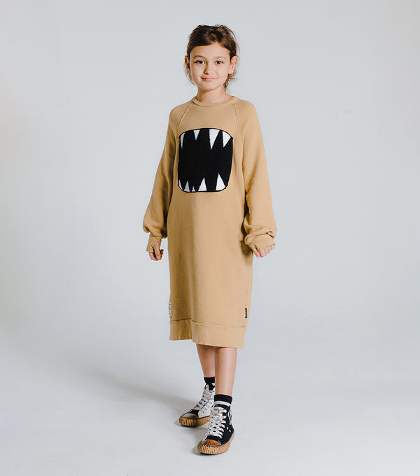 Nununu Fuzzy Roar A Dress Mocha