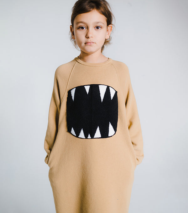 Nununu Fuzzy Roar A Dress Mocha