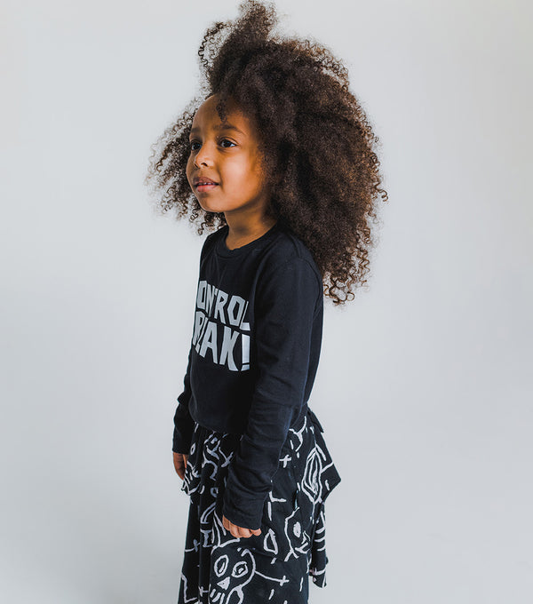 Nununu Goofy Skulls Layered Dress