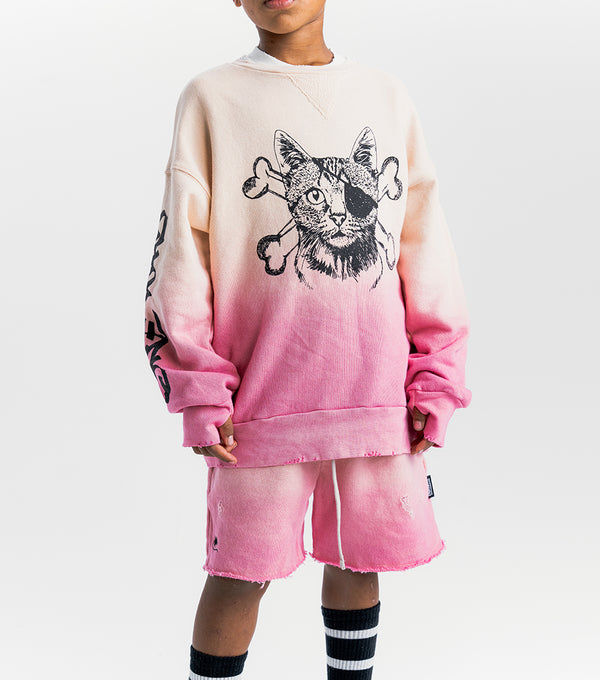 Nununu Gradient Sweatshorts Hot Pink / Nude